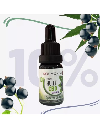Huile cbd cassis 10% spectre complet 1000mg